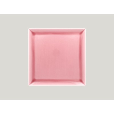 RAK Vintage talíř mělký čtvercový, růžový 24,5 × 24,5 cm | RAK-VNEDSQ25PK