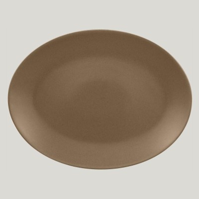 RAK Genesis talíř oválný 36 × 27 cm, hnědá | RAK-GNNNOP36CR
