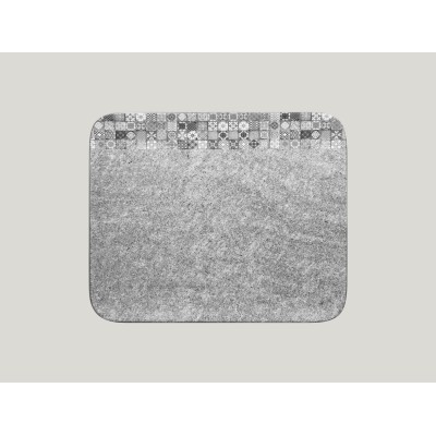 RAK Splendour talíř obdélníkový 33 × 27 cm – šedá | RAK-SRAURX33