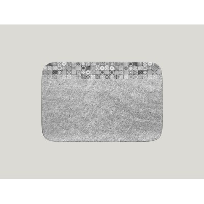 RAK Splendour talíř obdélníkový 33 × 22 cm – šedá | RAK-SRAURPW33