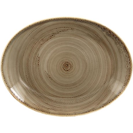 RAK Twirl talíř oválný 36 × 27 cm – alga | RAK-TWNNOP36AL