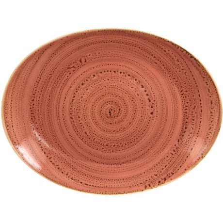 RAK Twirl talíř oválný 36 cm × 27 cm – coral | RAK-TWNNOP36CO
