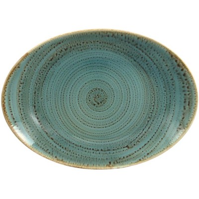 RAK Twirl talíř oválný 32 × 23 cm – lagoon | RAK-TWNNOP32LA