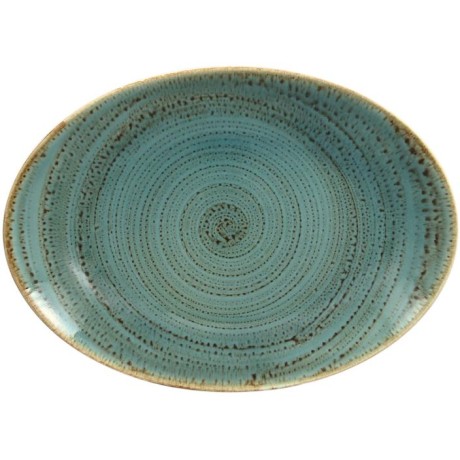 RAK Twirl talíř oválný 32 × 23 cm – lagoon | RAK-TWNNOP32LA
