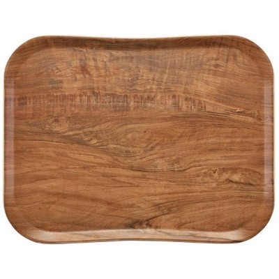 Wood podnos 35,5 × 45,7 cm, hnědá oliva