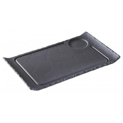 Revol Basalt talíř obdélný s drážkou a prolisem (Ø 6,3 cm) 33 × 20 cm | REV-647784