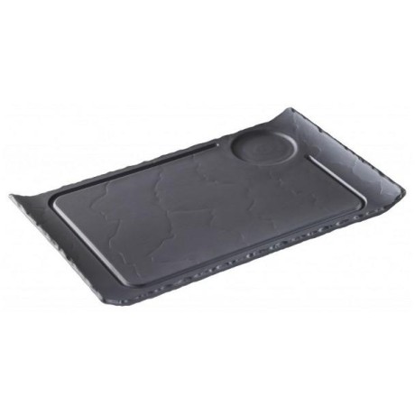 Revol Basalt talíř obdélný s drážkou a prolisem (Ø 6,3 cm) 33 × 20 cm | REV-647784