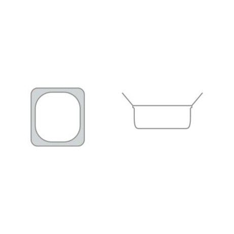Gastronádoba se sklápěcími úchyty GN 1/6 065 mm