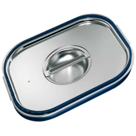Víko se silikonovým těsněním na gastronádoby se sklápěcími úchyty GN 1/6