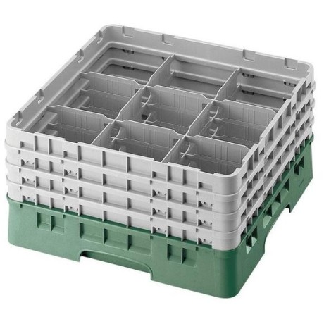 Koš Camrack 9 pozic, výška sklenice 25,8 cm - Zelená