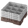 Koš Camrack 9 pozic, výška sklenice 25,8 cm - Hnědá