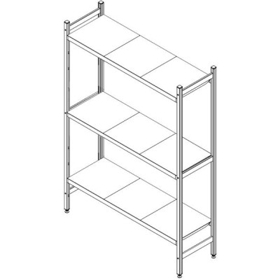 Regalový systém 763 x 400 mm, 3 police