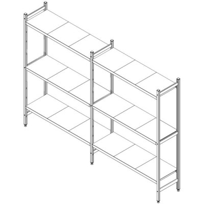 Regalový systém 6529 x 500 mm, 3 police