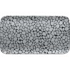 RAK Cobbles talíř obdélníkový 38 × 21 cm, stříbrný | RAK-CBAURP38