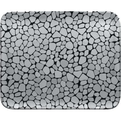 RAK Cobbles talíř obdélníkový 33 × 27 cm, stříbrný | RAK-CBAURX33