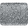 RAK Cobbles talíř obdélníkový 33 × 27 cm, stříbrný | RAK-CBAURX33