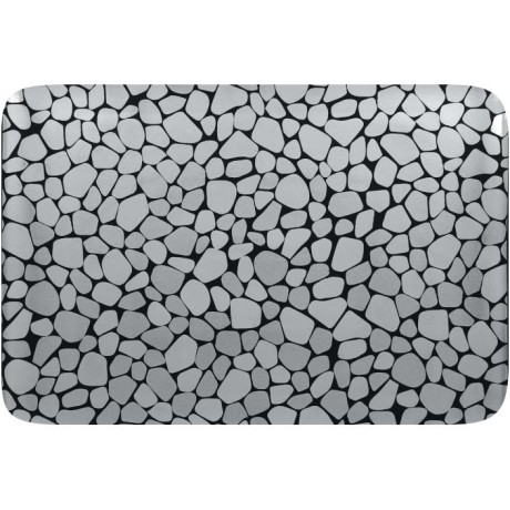RAK Cobbles talíř obdélníkový 33 × 22 cm, stříbrný | RAK-CBAURPW33