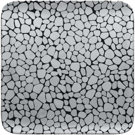 RAK Cobbles talíř čtvercový 30 × 30 cm, stříbrný | RAK-CBAUSP30