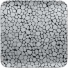 RAK Cobbles talíř čtvercový 30 × 30 cm, stříbrný | RAK-CBAUSP30