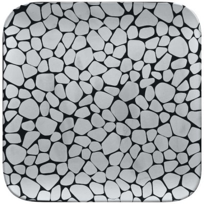 RAK Cobbles talíř čtvercový 22 × 22 cm, stříbrný | RAK-CBAUSP22