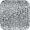 RAK Cobbles talíř čtvercový 22 × 22 cm, stříbrný | RAK-CBAUSP22