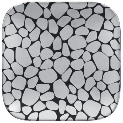 RAK Cobbles talíř čtvercový 15 × 15 cm, stříbrný | RAK-CBAUSP15