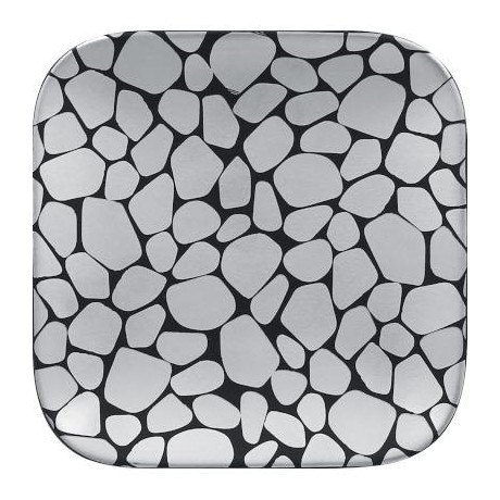 RAK Cobbles talíř čtvercový 15 × 15 cm, stříbrný | RAK-CBAUSP15