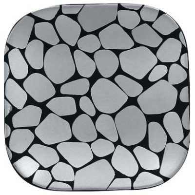 RAK Cobbles talíř čtvercový 11 × 11 cm, stříbrný | RAK-CBAUSP11