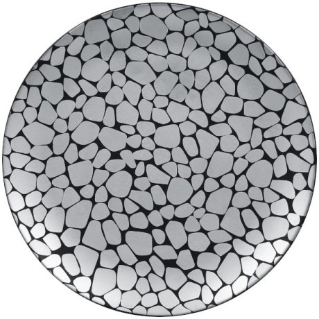 RAK Cobbles talíř mělký pr. 27 cm, stříbrný | RAK-CBNNPR27
