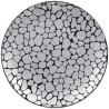 RAK Cobbles talíř mělký pr. 24 cm, stříbrný | RAK-CBNNPR24