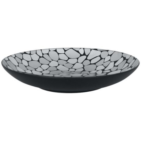 RAK Cobbles talíř hluboký pr. 23 cm, stříbrný | RAK-CBNNDP23