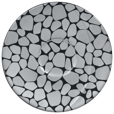 RAK Cobbles podšálek pr. 15,8 cm, stříbrný | RAK-CBMOSA16