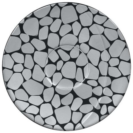 RAK Cobbles podšálek pr. 15,8 cm, stříbrný | RAK-CBMOSA16