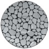 RAK Cobbles podšálek pr. 15,8 cm, stříbrný | RAK-CBMOSA16