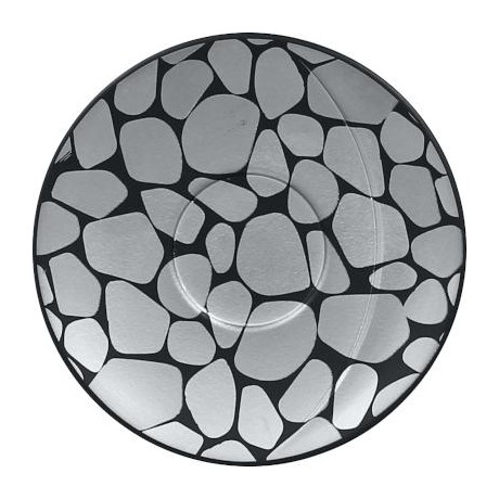 RAK Cobbles podšálek pr. 11,2 cm, stříbrný | RAK-CBMOSA11