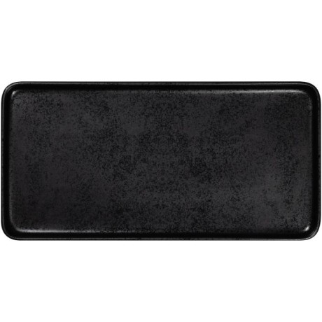 RAK Fractal talíř mělký obdélníkový 32 × 16 cm, černý | RAK-KRFTRTF32