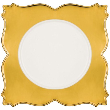 RAK Golden Ultra talíř čtvercový 26 × 26 cm, zlatý | RAK-UGKQSP26