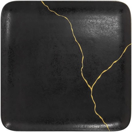 RAK Kintzoo talíř čtvercový 30 × 30 cm, černý | RAK-KZAUSP30G2