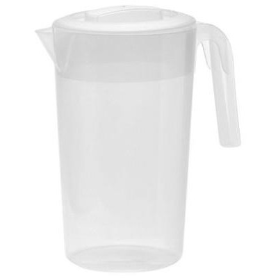 Džbán 2 l kulatý bílý, plast