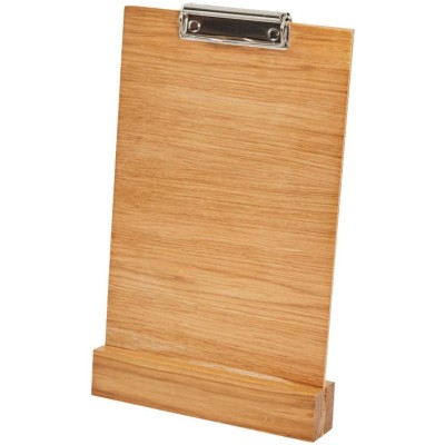 Informační tabule, dubová 25 × 14,8 cm, dubový podstavec