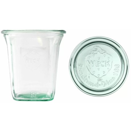 Zavařovací sklenice WECK Quadro 545 ml s víčkem, set 6 ks