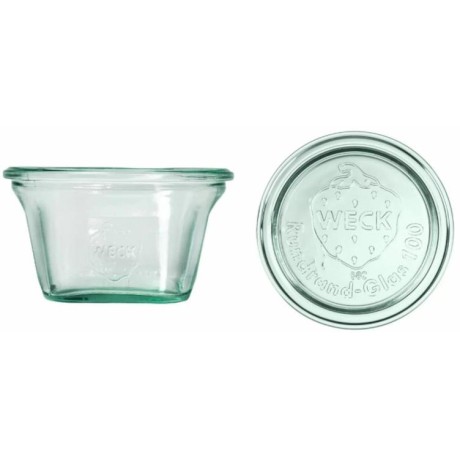 Zavařovací sklenice WECK Quadro 290 ml s víčkem, set 6 ks