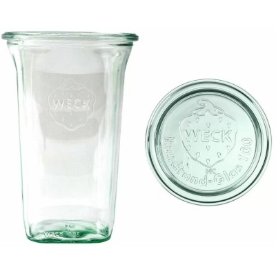 Zavařovací sklenice WECK Quadro 795 ml s víčkem, set 6 ks