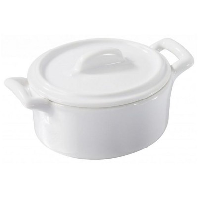Belle Cuisine hrnec oválný s pokličkou 11 × 10 × 6,5 cm, bílý