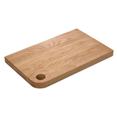 Deska dubová s otvorem 380 × 235 × 25 mm