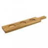 Prkénko s výřezy na sklenice 500 × 100 × 21 mm, otvor 63 mm
