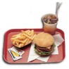 Fast food podnos 26,5 × 34,5 cm, červený