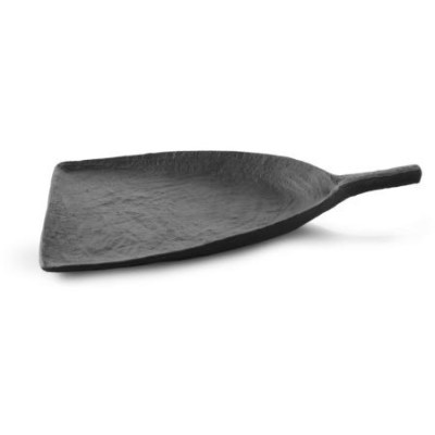 Yli talíř ve tvaru lopatky černý, 18 cm