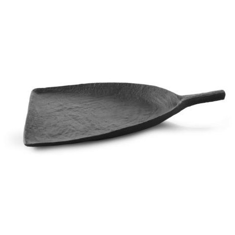 Yli talíř ve tvaru lopatky černý, 18 cm
