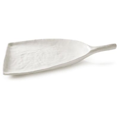 Yli talíř ve tvaru lopatky bílý, 18 cm